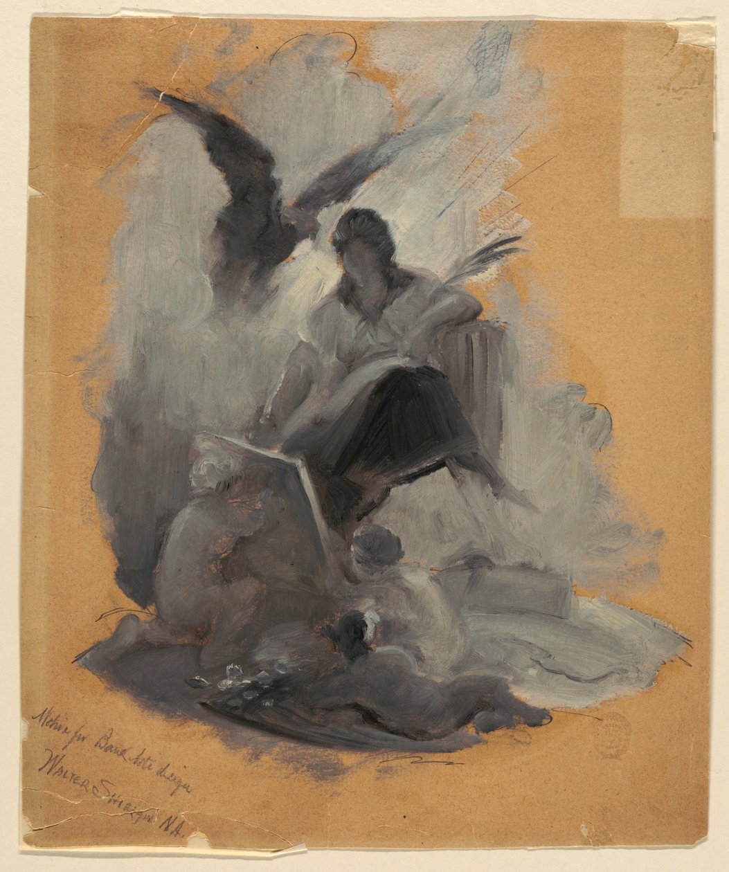 Motif for Bank Note Design by Walter Shirlaw