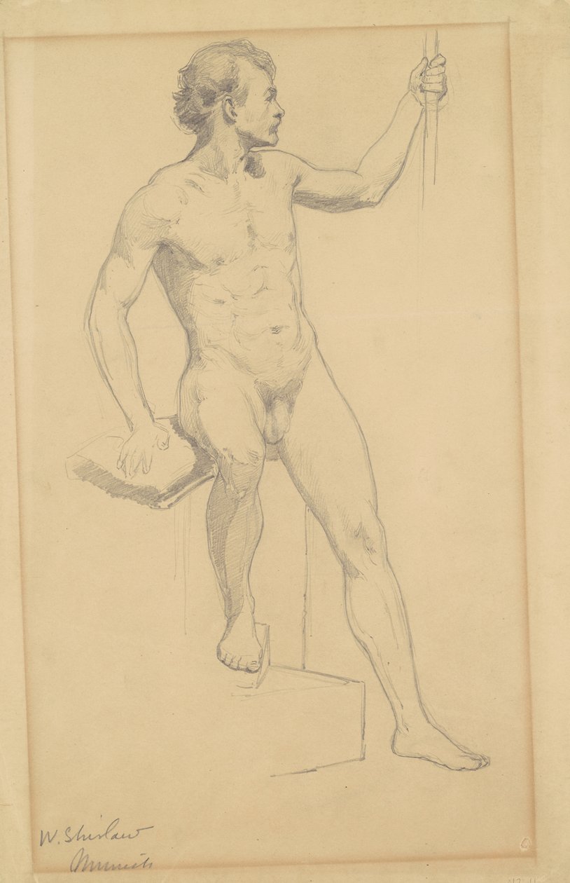 Seated Male Nude, c.1870-77 by Walter Shirlaw