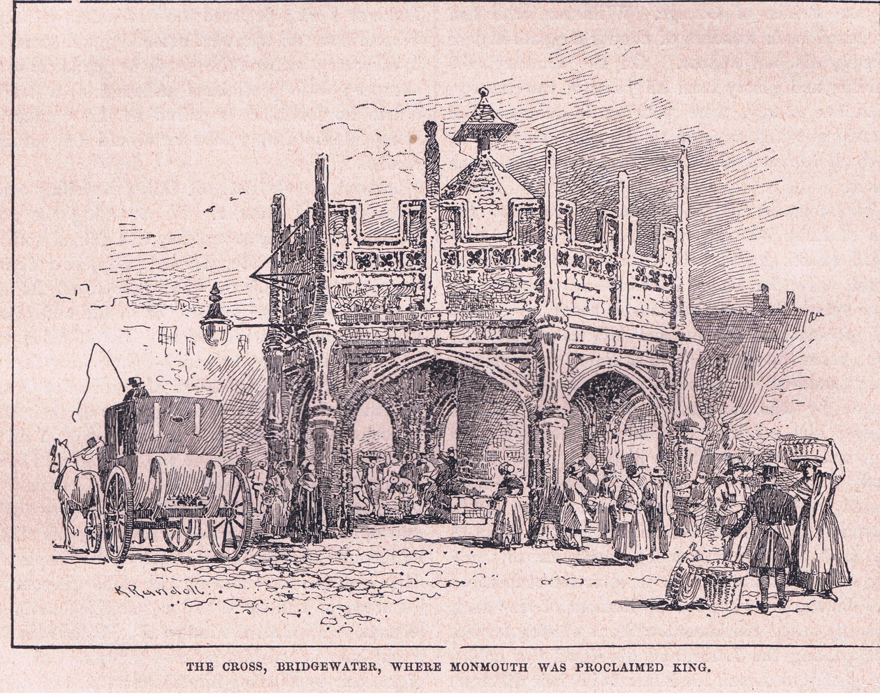 The Cross, Bridgewater, Where Monmouth Was Proclaimed King AD 1685 by Walter Stanley Paget
