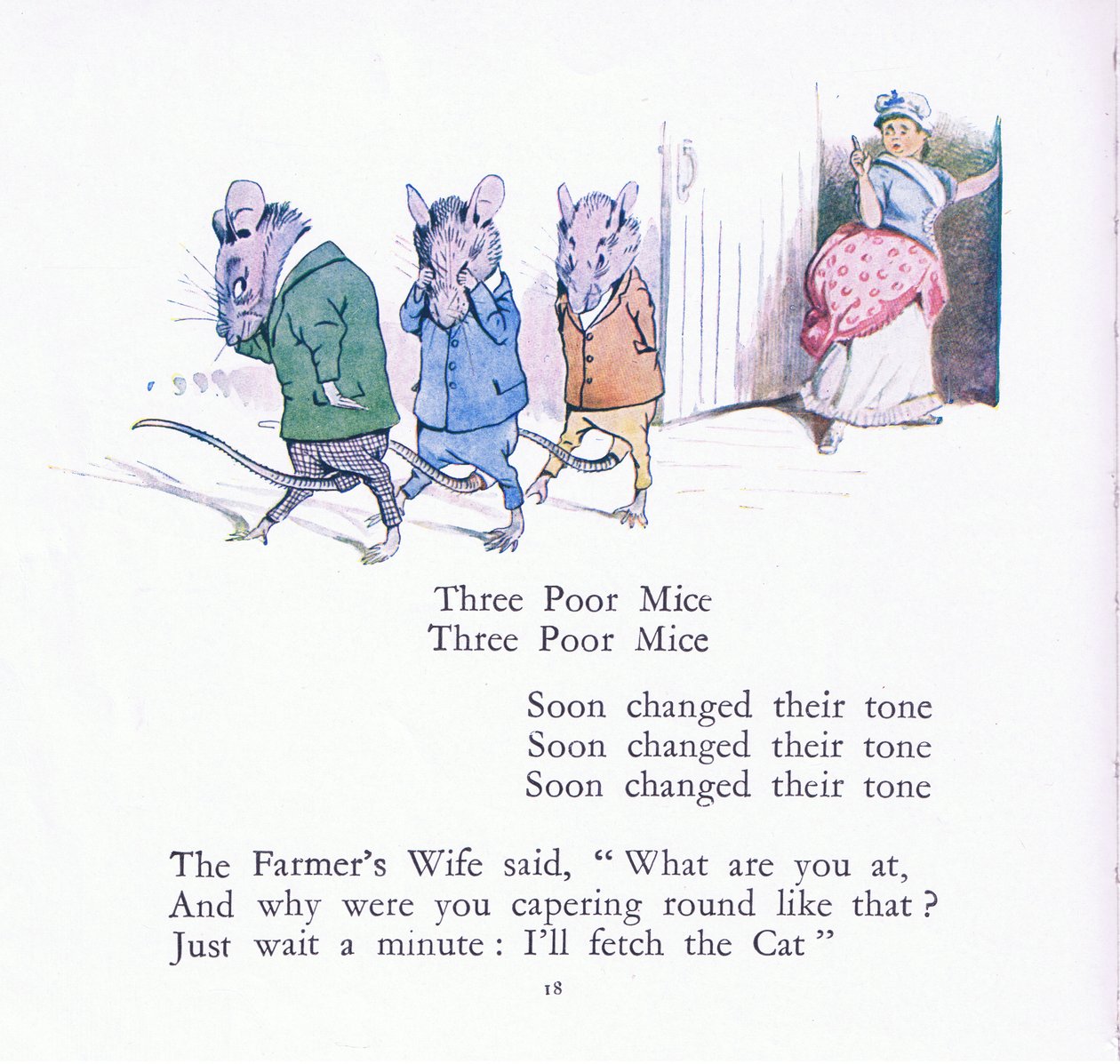 Three poor mice, three poor mice, soon changed their tune by Walton Corbould