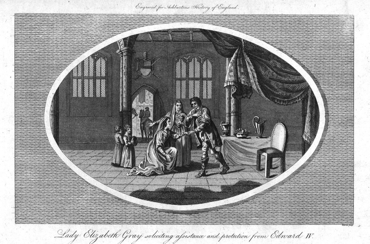 Lady Elizabeth Gray soliciting assistance and protection from Edward IV by Warren