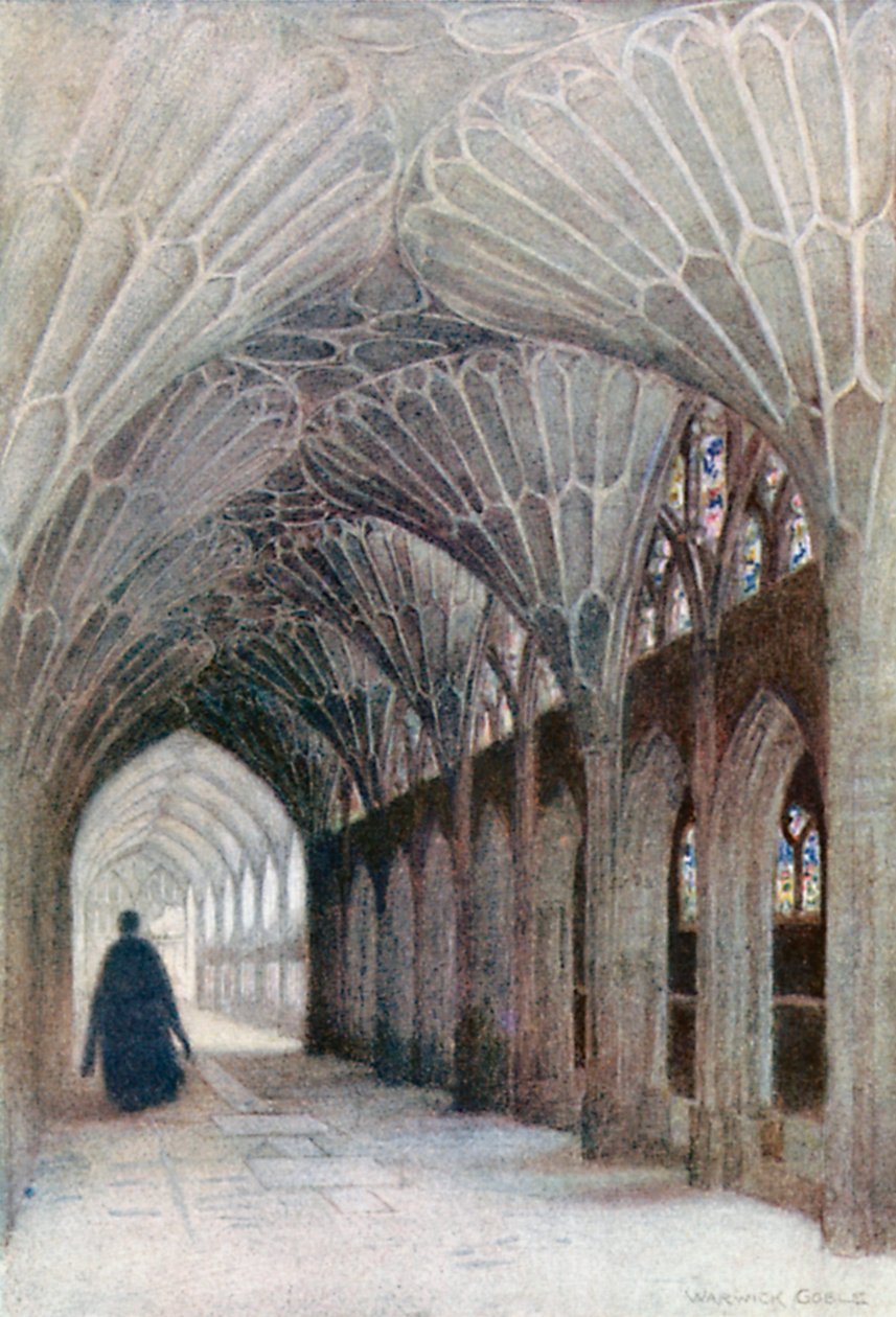 Cloister and Lavatorium, Gloucester Cathedral by Warwick (after) Goble