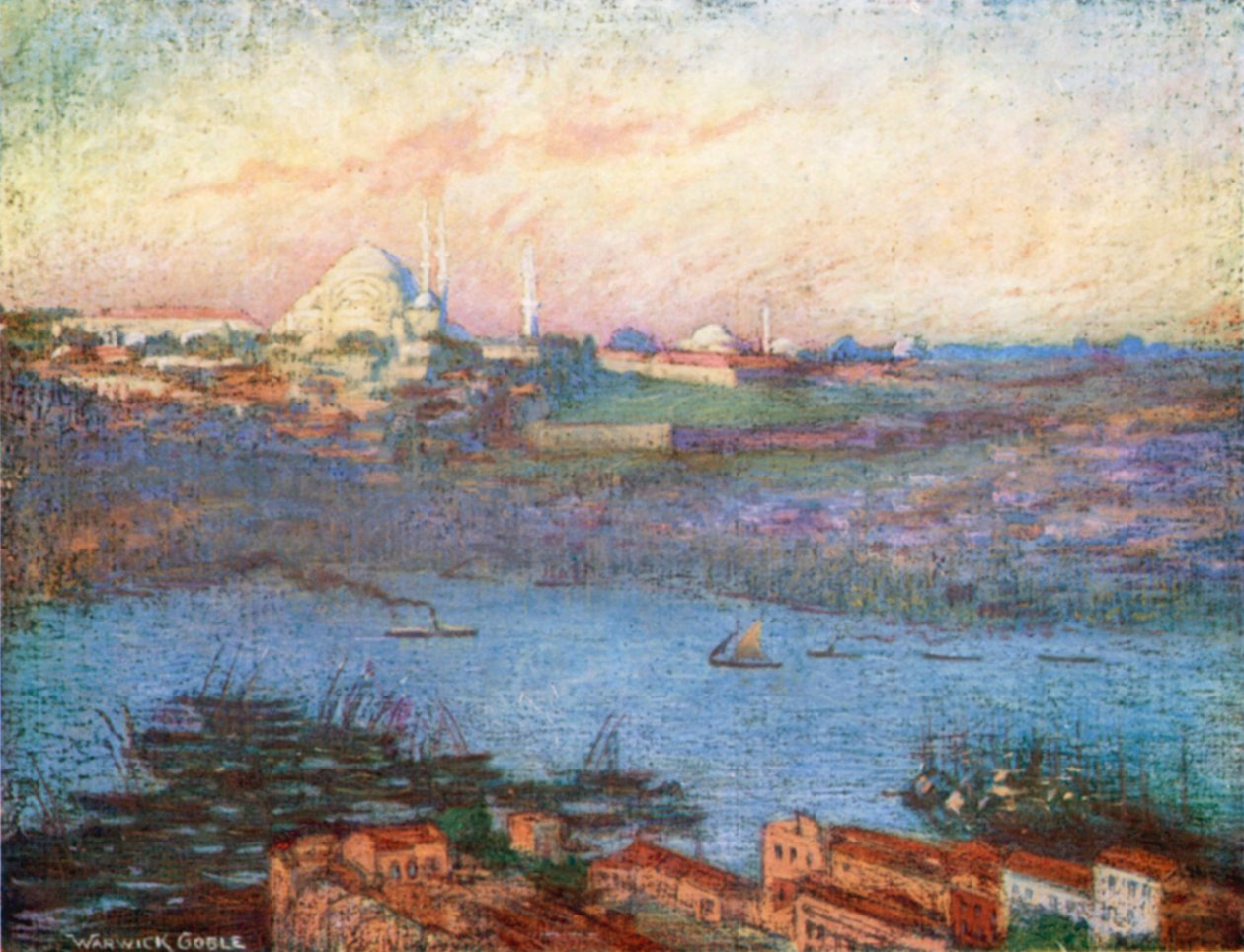 Suleimaniyeh at Sunrise by Warwick (after) Goble