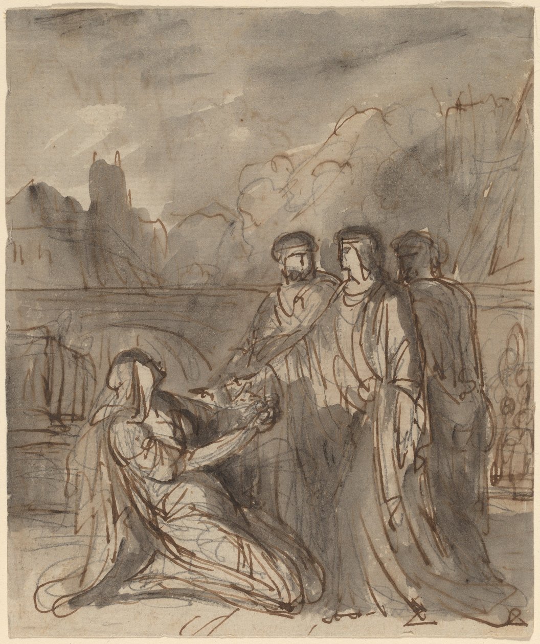 Composition with Four Figures by Washington Allston