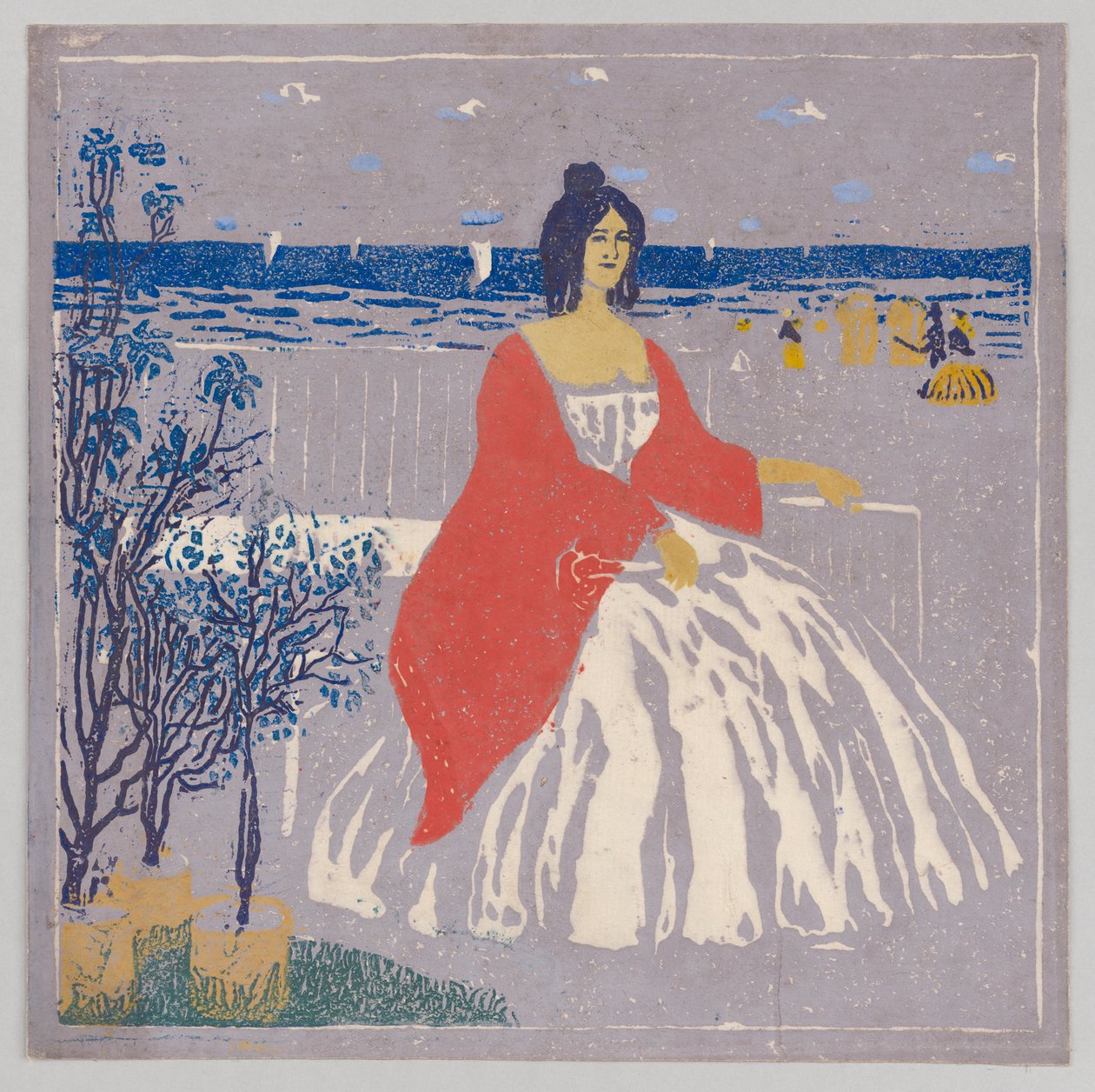 On the Beach by Wassily Kandinsky