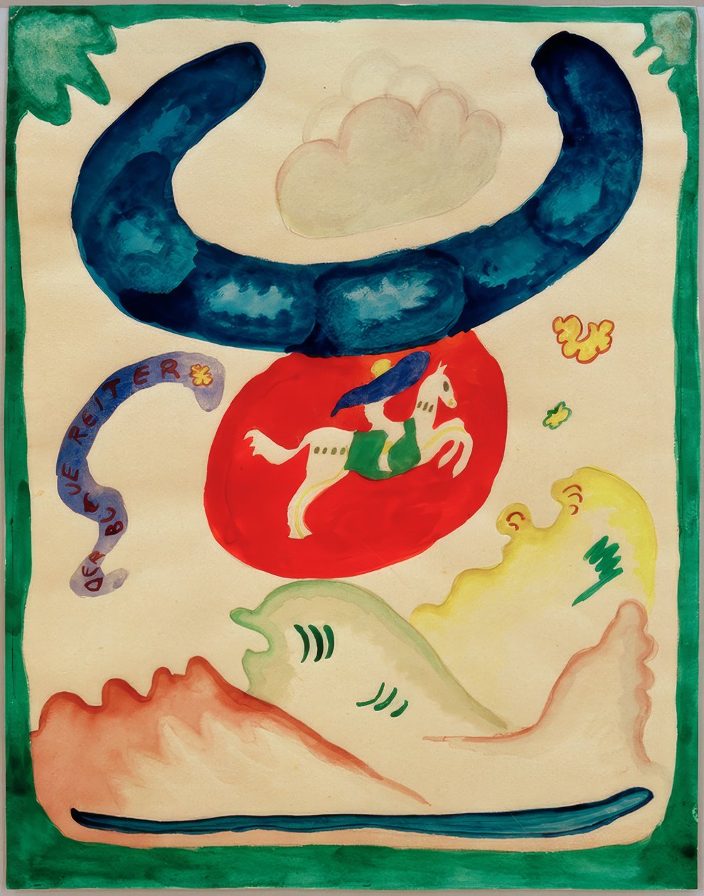Design for the Cover of the Almanac Der Blaue Reiter by Wassily Kandinsky
