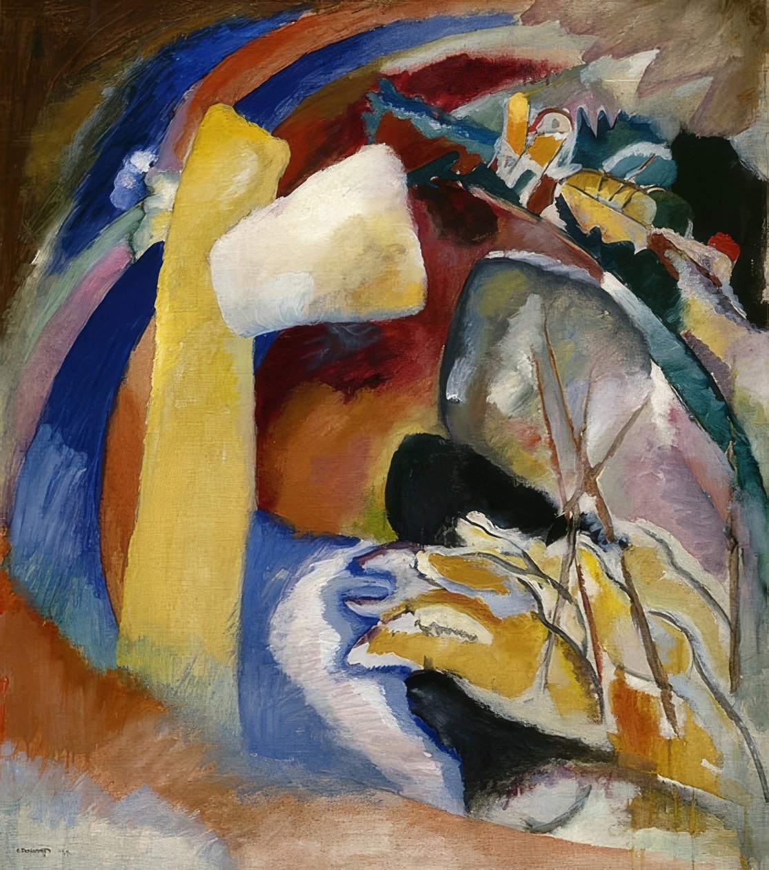 Design for Painting with White Form. 1913 by Wassily Kandinsky