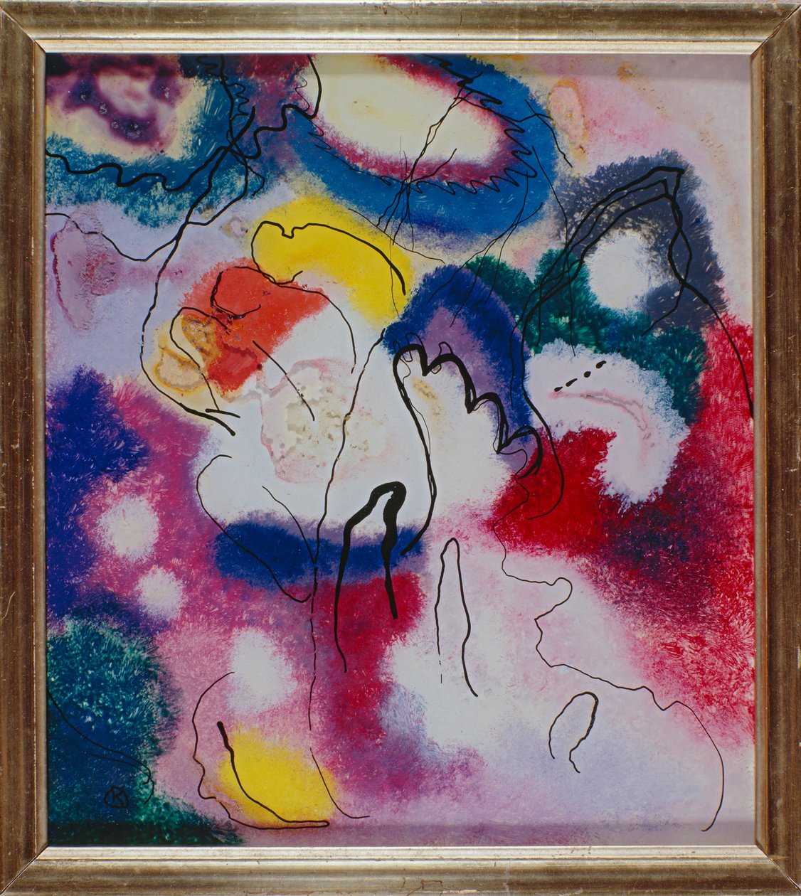 Glass Picture with Red Spot by Wassily Kandinsky