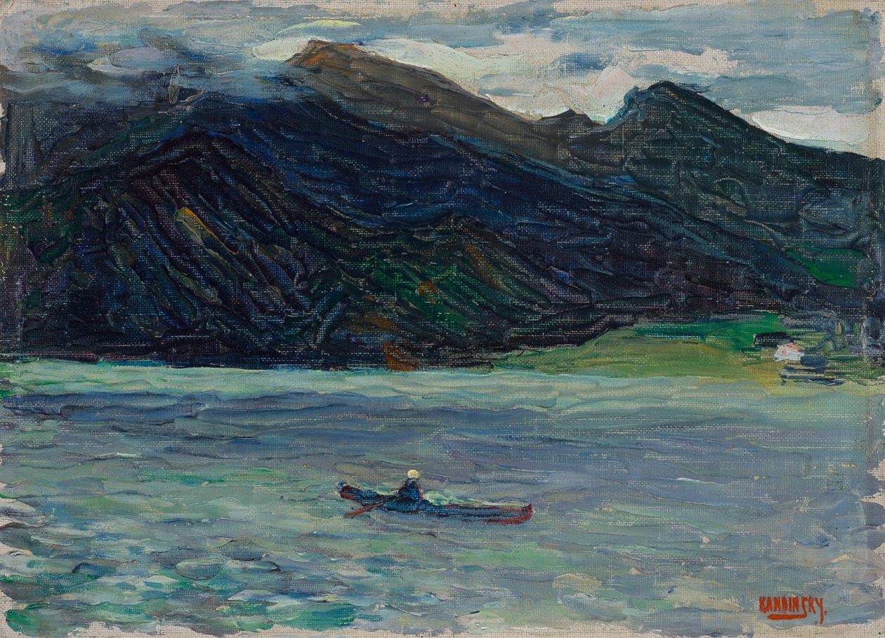 Kochel - Lake with Boat by Wassily Kandinsky