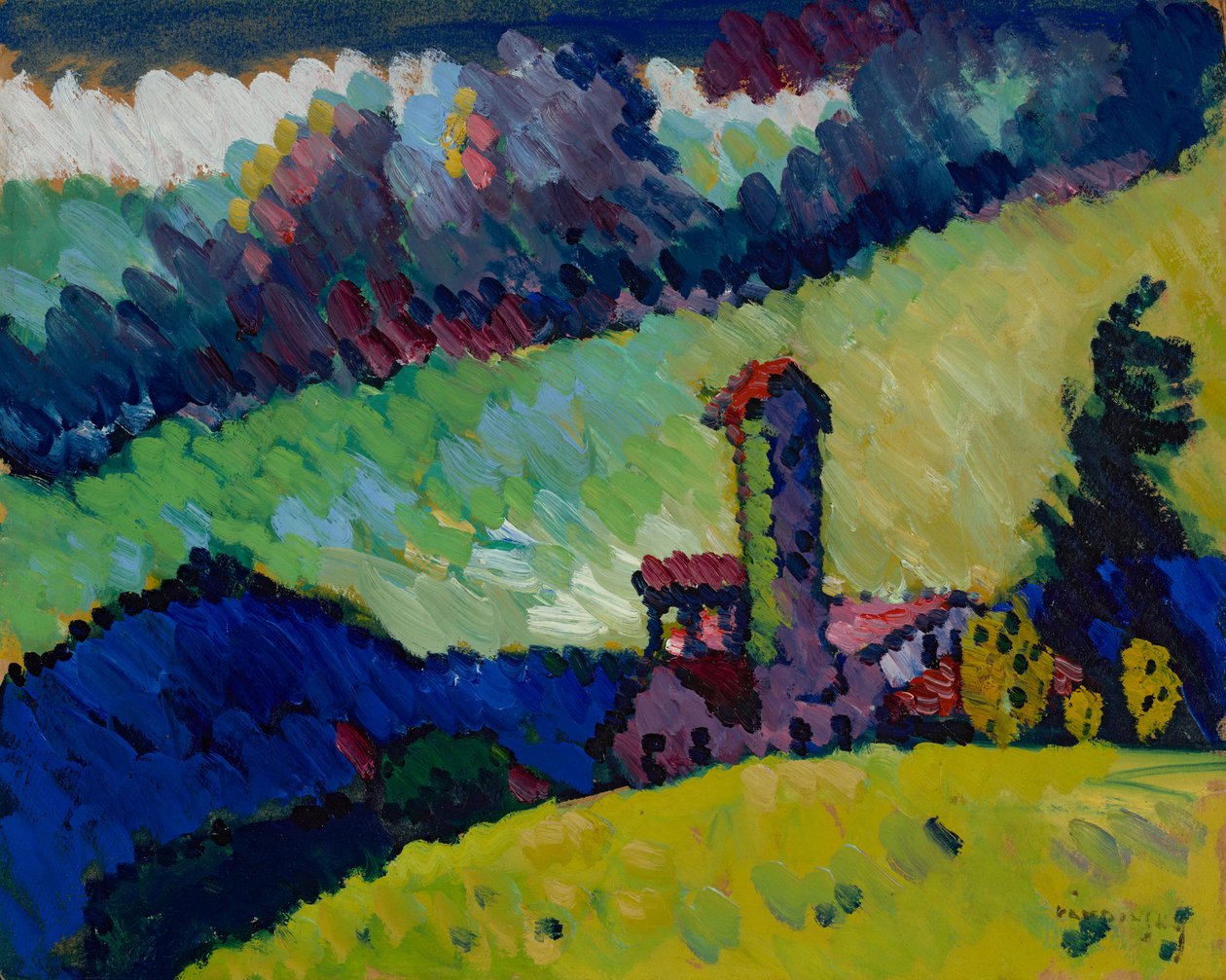 Murnau – Study for "Landscape with Tower" by Wassily Kandinsky