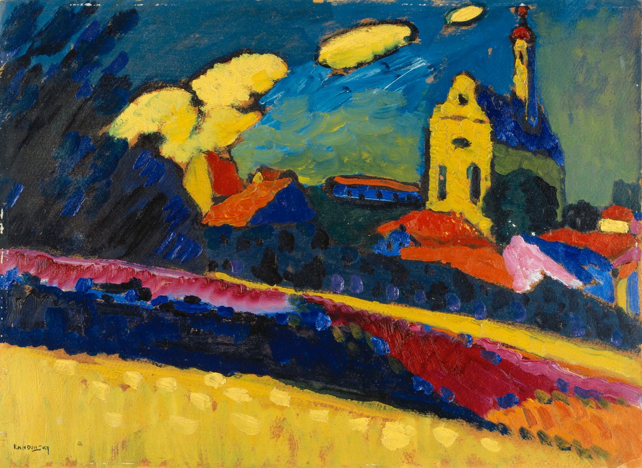 Study for Murnau - Landscape with Church, 1909 by Wassily Kandinsky