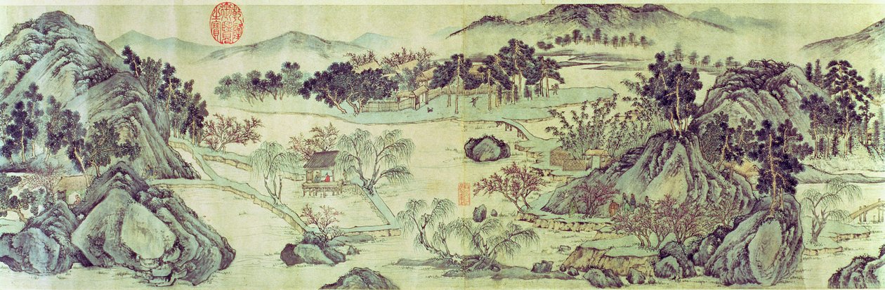 The Peach Blossom Spring from a poem entitled 'Tao Yuan Bi Jing ...