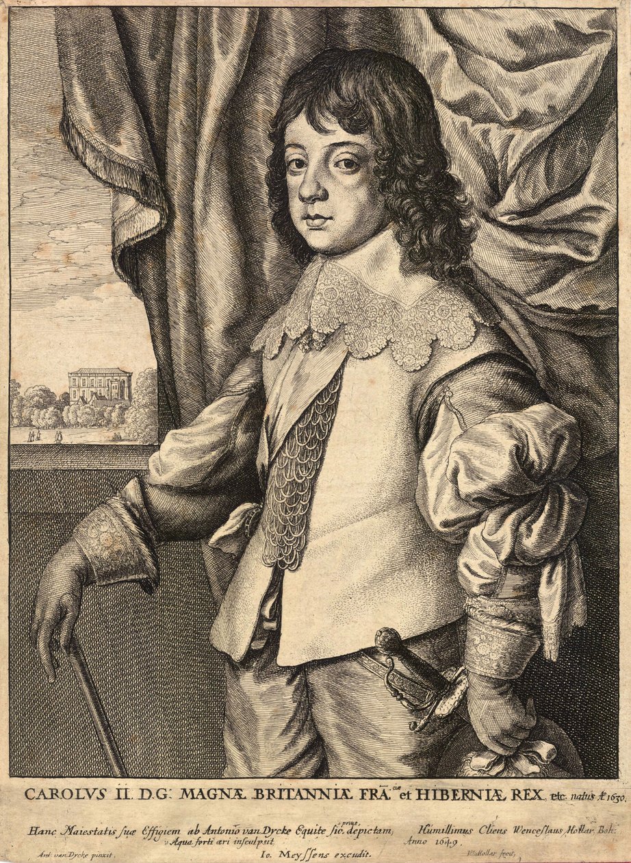 Charles II. State 4 by Wenceslaus Hollar