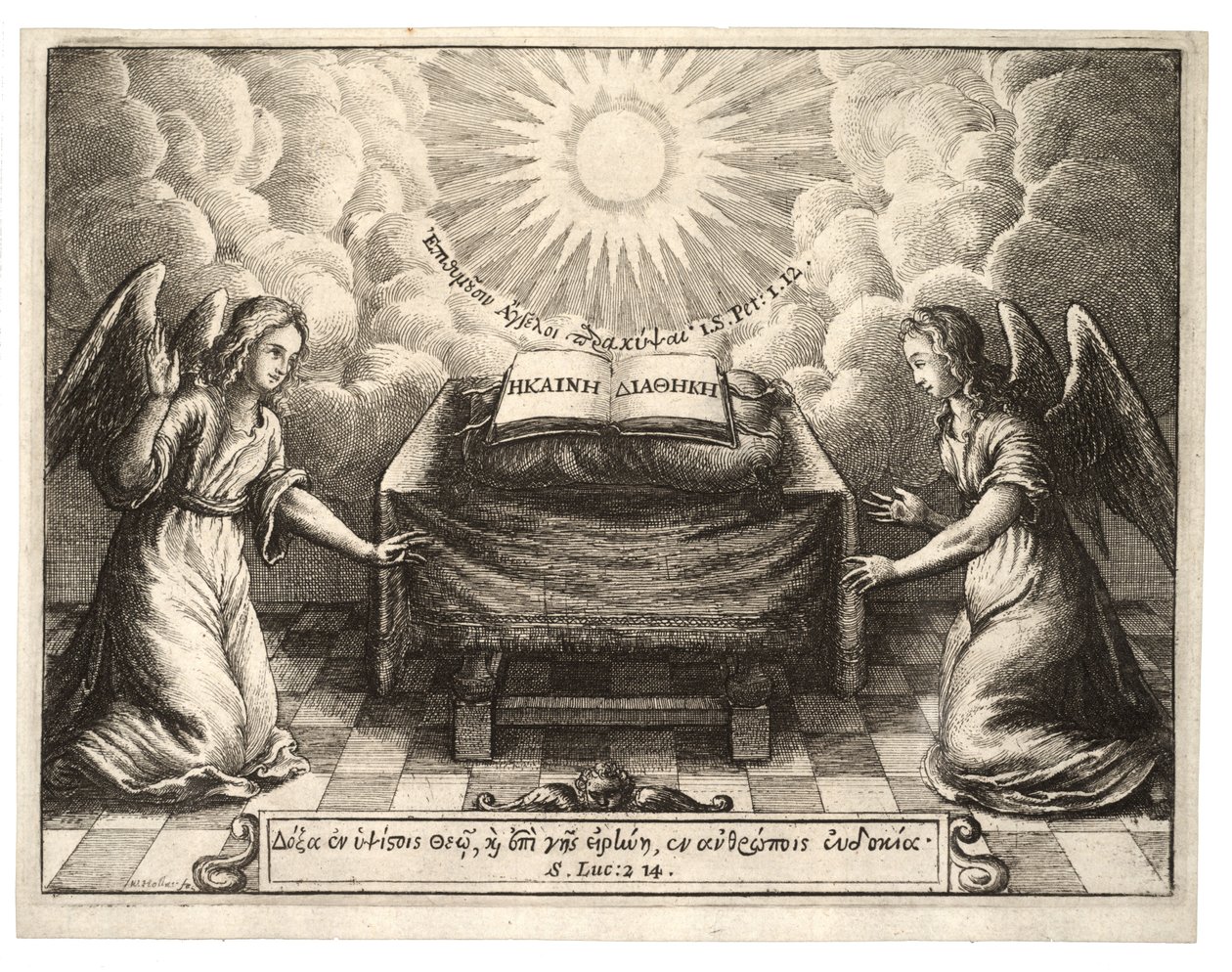 Communion Table. State 1 by Wenceslaus Hollar