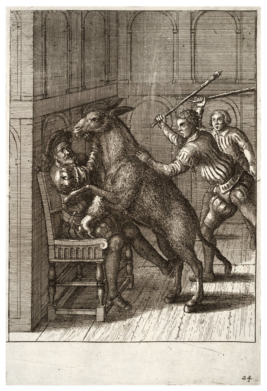 The Dog and the Ass by Wenceslaus Hollar