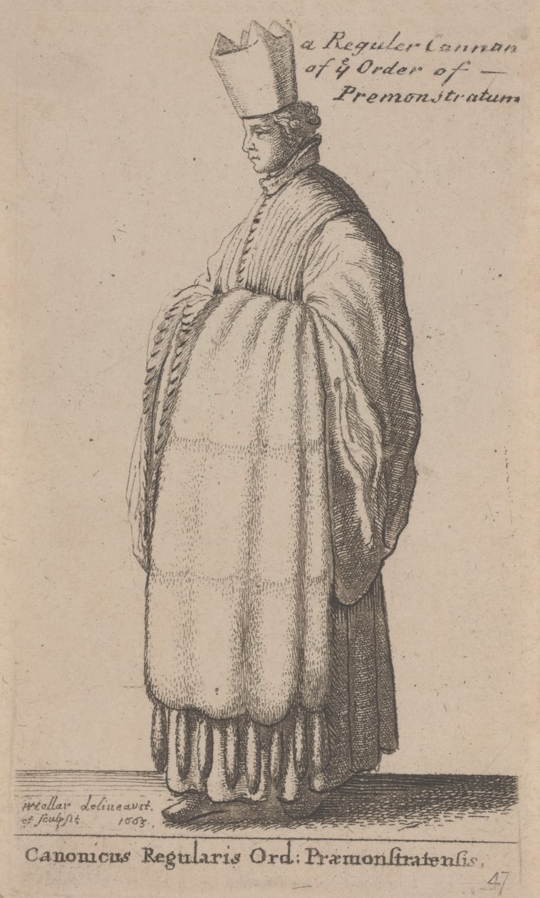 A Regular Cannon of Ye Order of Premonstratum by Wenceslaus Hollar