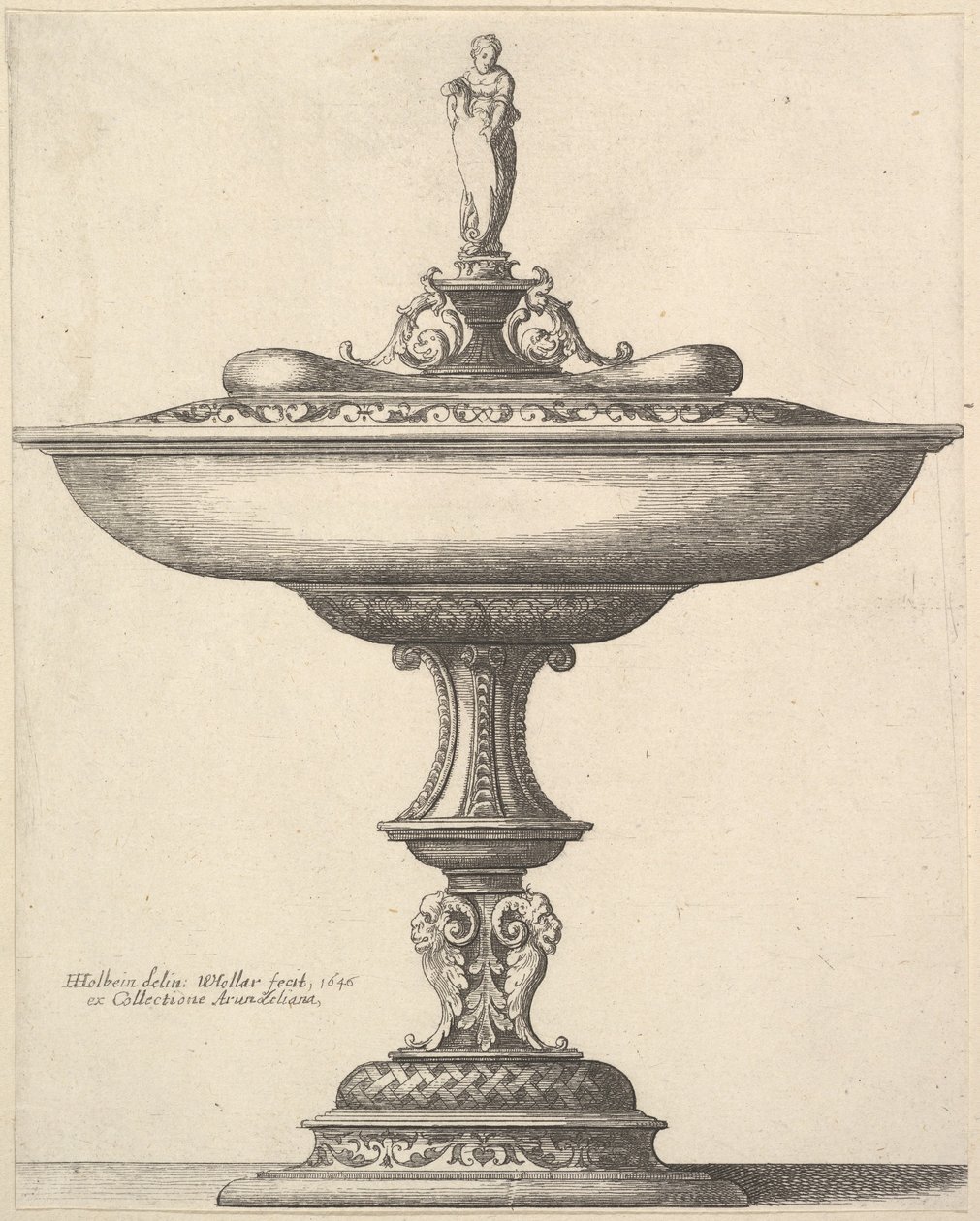 A Wide Cup with Ornamental Stem by Wenceslaus Hollar