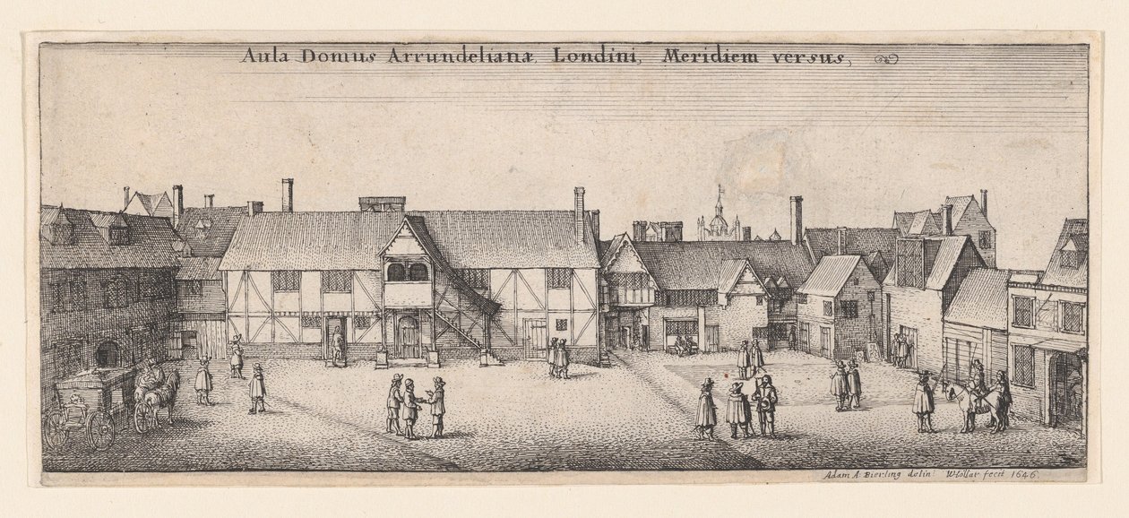 Arundel House from the South by Wenceslaus Hollar