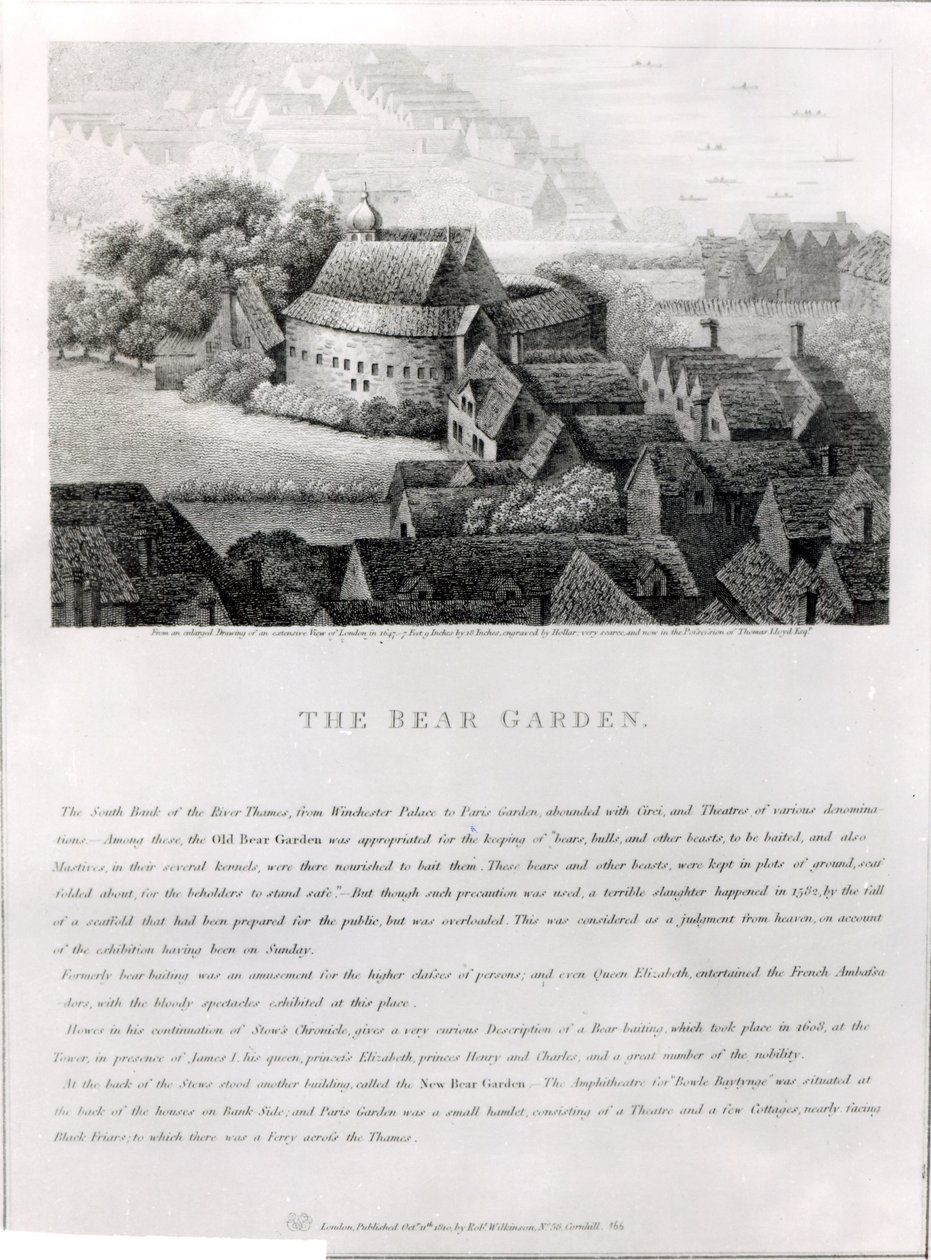 Bear Garden by Wenceslaus Hollar