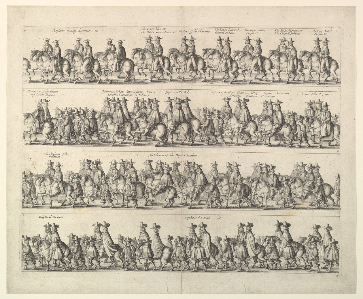 Coronation Procession of Charles II Through London by Wenceslaus Hollar