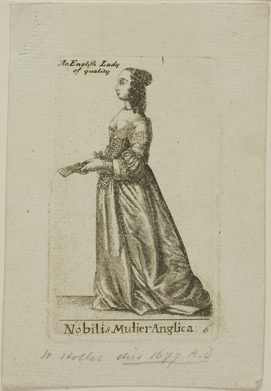 English Noblewoman by Wenceslaus Hollar