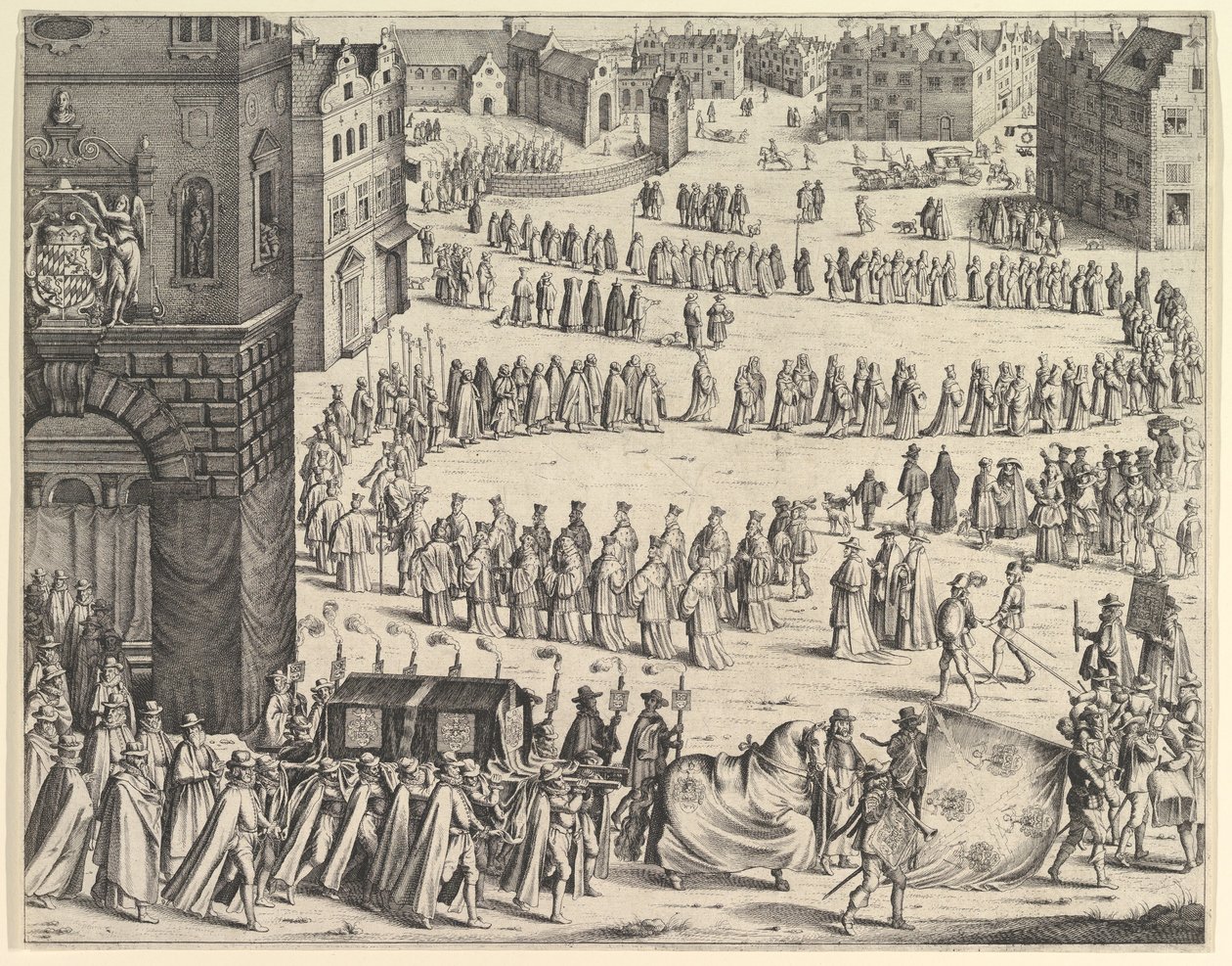 Funeral of General Johan Baptiste von Taxis, 1645 by Wenceslaus Hollar