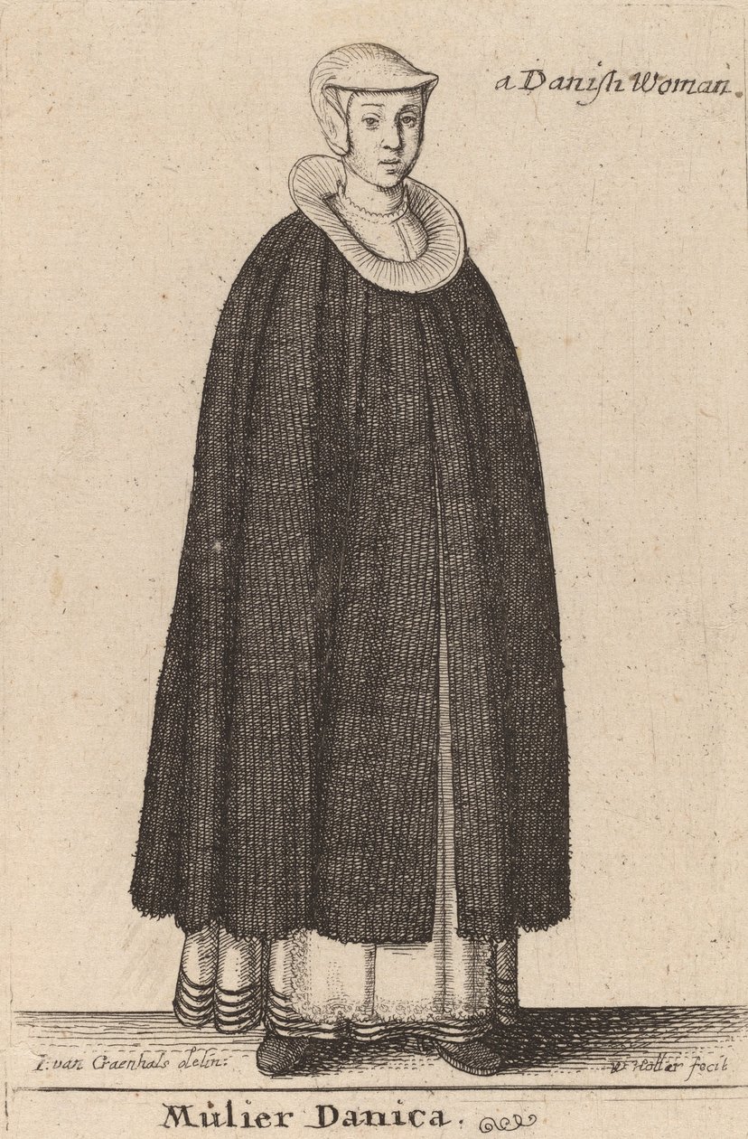 Mulier Danica by Wenceslaus Hollar