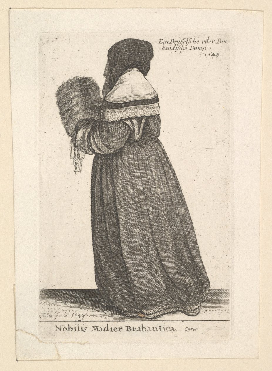 Noblewoman from Brabant by Wenceslaus Hollar