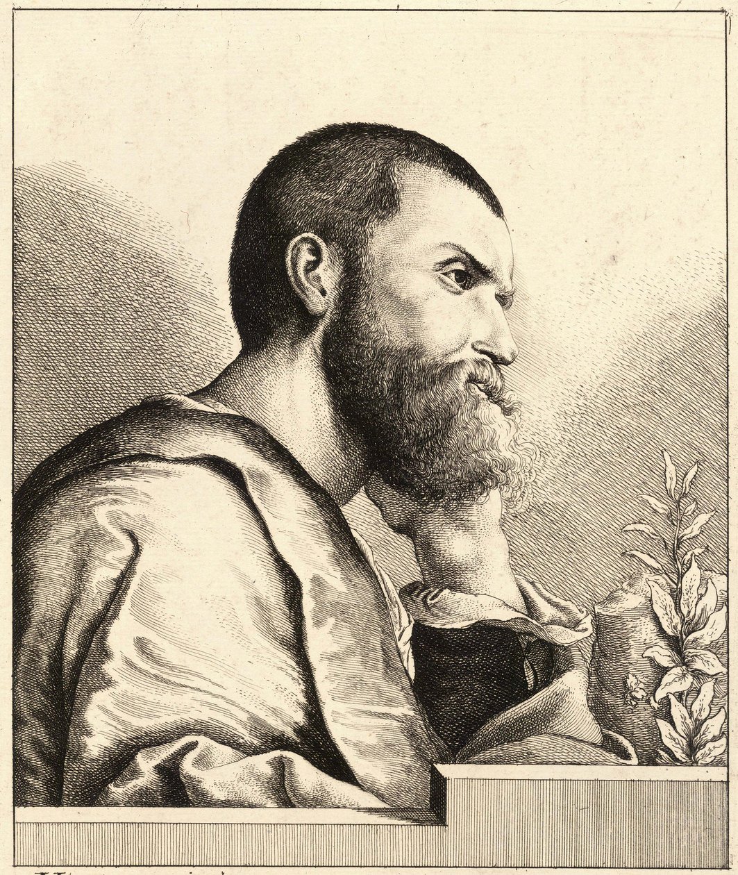 Portrait of Pietro Aretino as a young man c.1650 by Wenceslaus Hollar