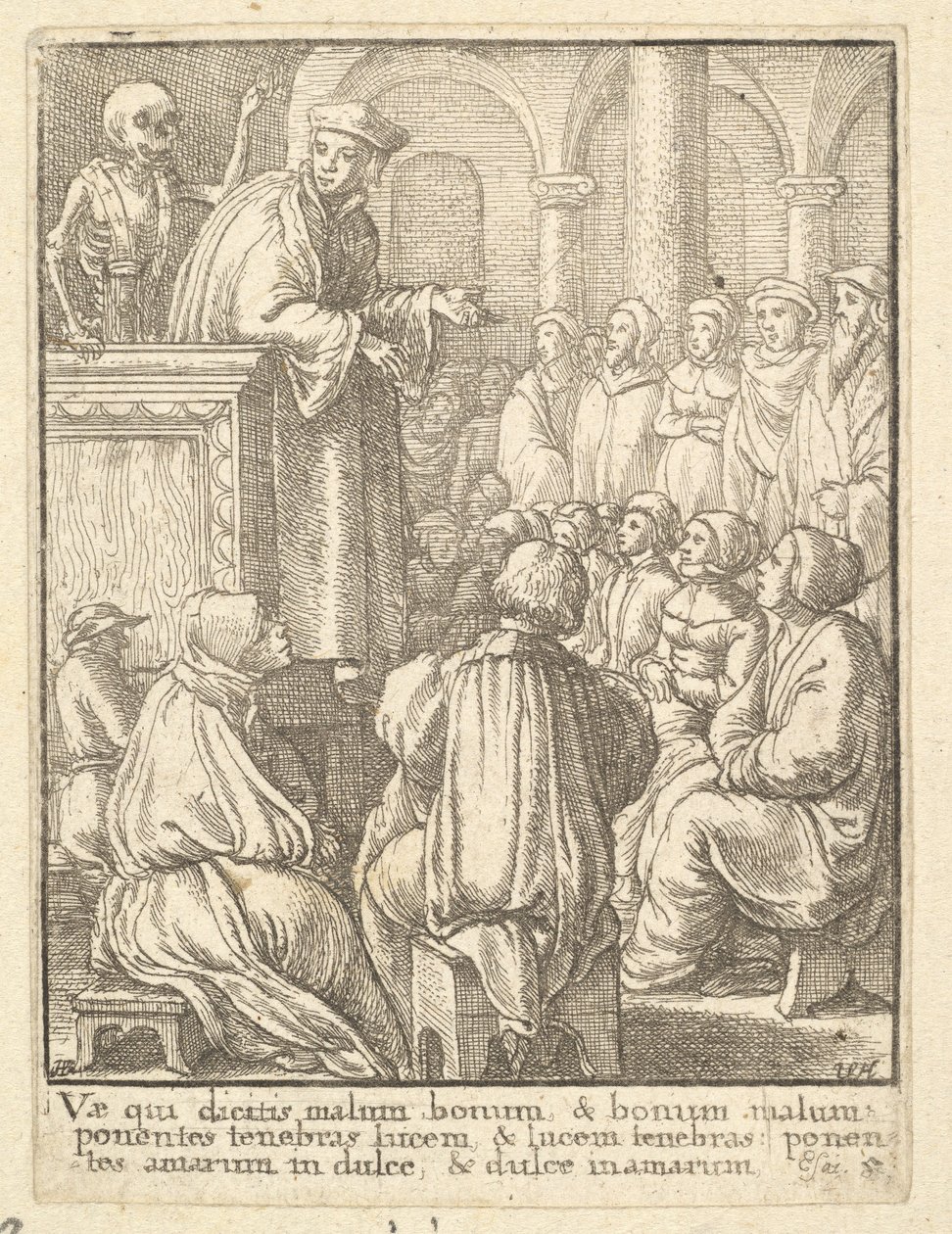 Preacher, from the Dance of Death, 1651 by Wenceslaus Hollar