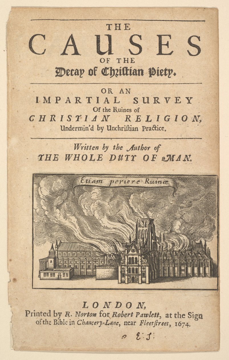 St. Pauls Burning, Lex Ignea by Wenceslaus Hollar