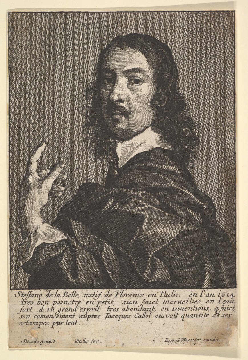Stefano della Bella by Wenceslaus Hollar: Fine art print