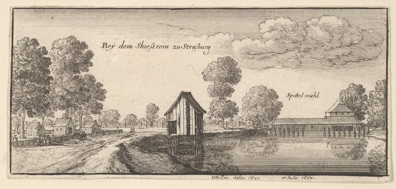 Strasbourg by Wenceslaus Hollar