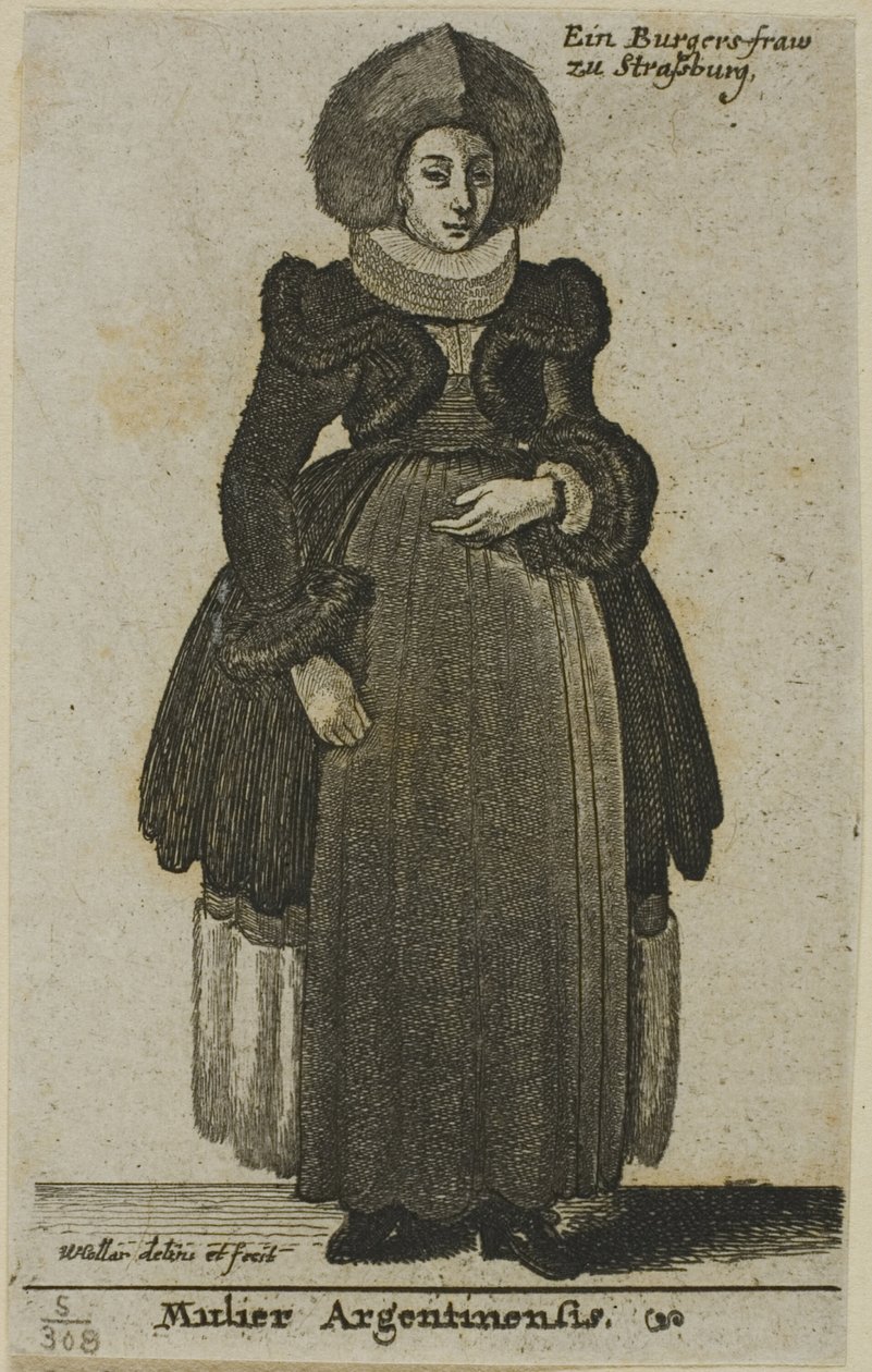 Strasbourg Woman by Wenceslaus Hollar