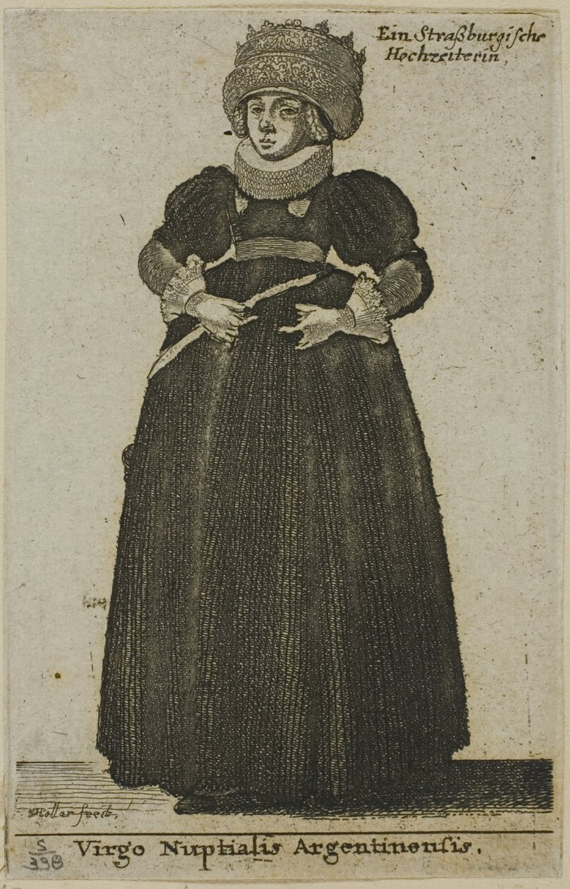 Strasbourg Woman in Wedding Dress by Wenceslaus Hollar