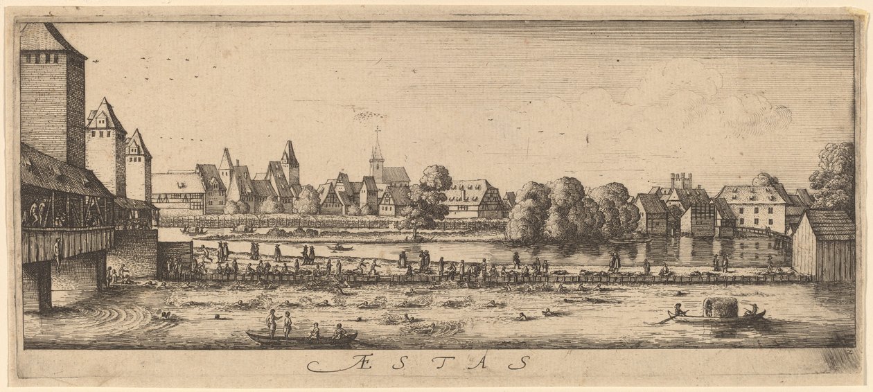 Summer: The Bathing Place by Wenceslaus Hollar