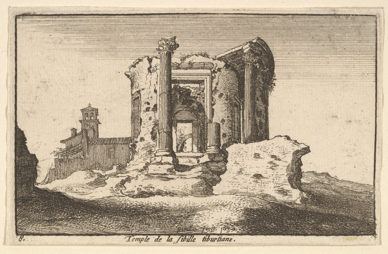 Temple of the Tiburtine Sybil by Wenceslaus Hollar
