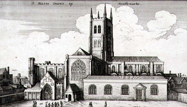The Cathedral Church of St. Saviour and St. Mary Overie, Southwark by Wenceslaus Hollar