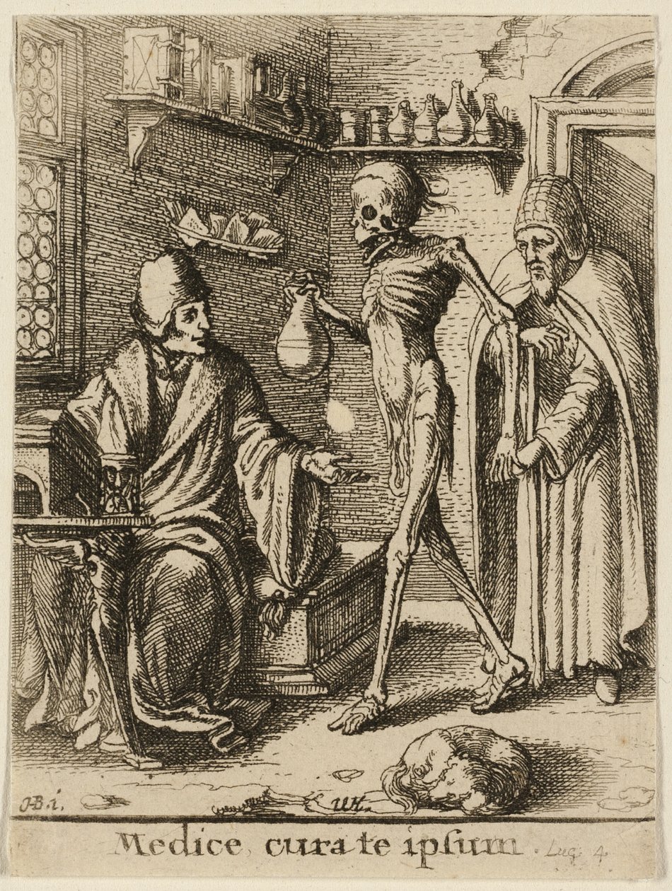 The Doctor and Death by Wenceslaus Hollar