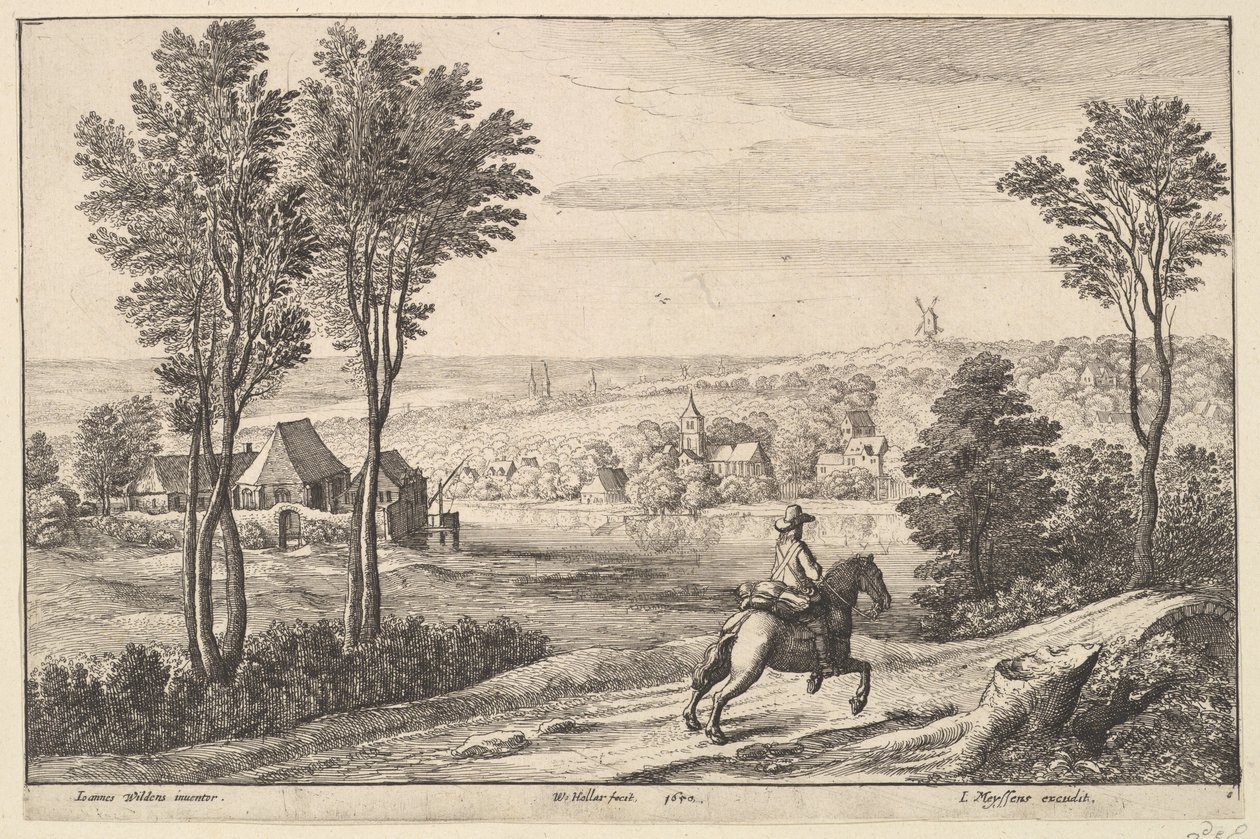 The Horseman by Wenceslaus Hollar