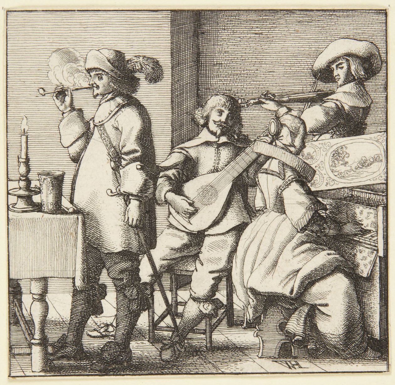 The Trio by Wenceslaus Hollar