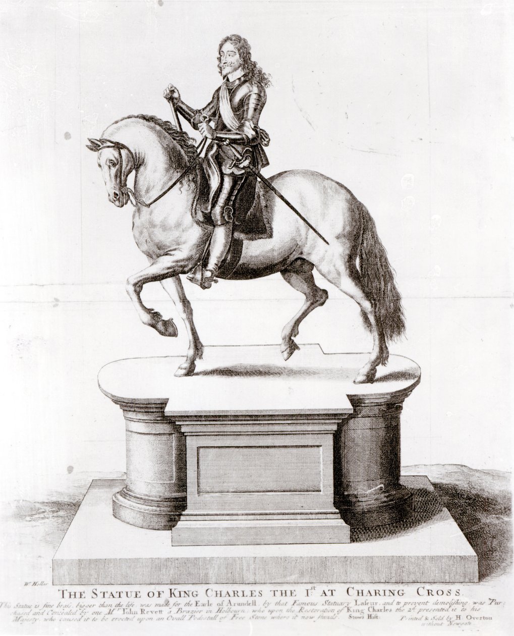 The Statue of King Charles I at Charing Cross by Wenceslaus Hollar