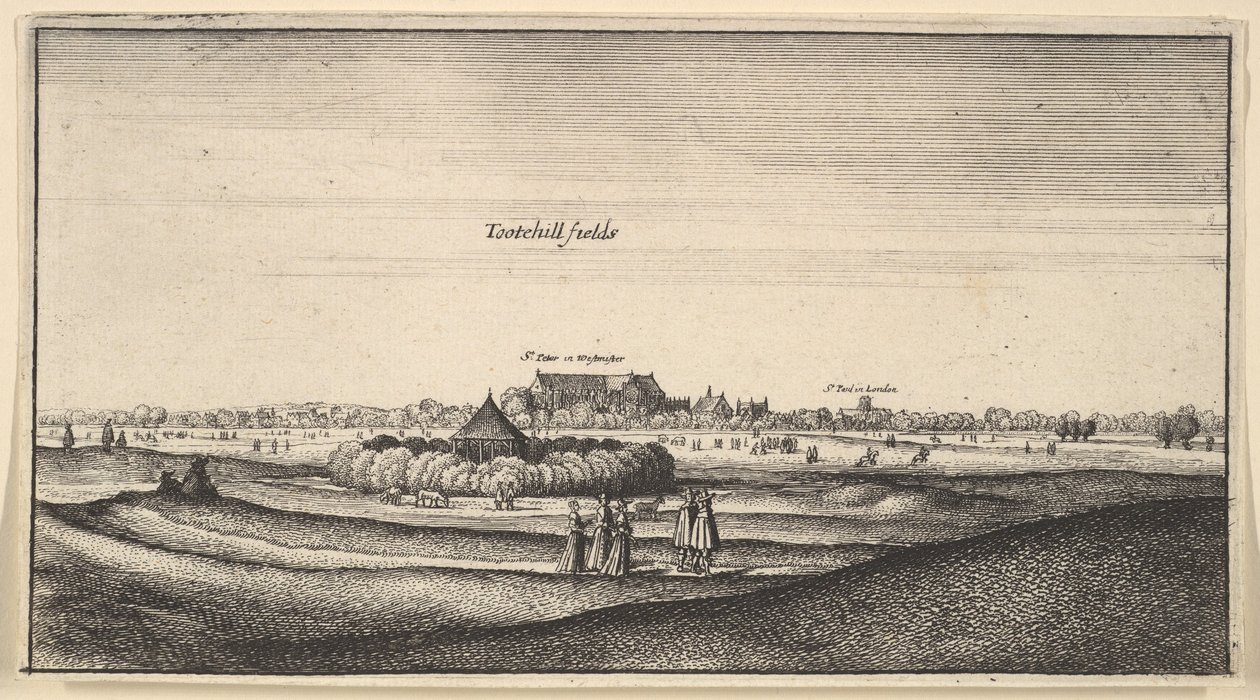 Tootehill fields Amoenissimi aliquot locorum... Prospectus, 1625-77 by Wenceslaus Hollar