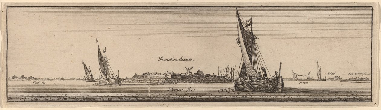 View of Shenckenschantz by Wenceslaus Hollar
