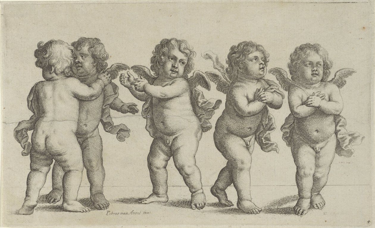Five Cherubs by Wenceslaus Hollar