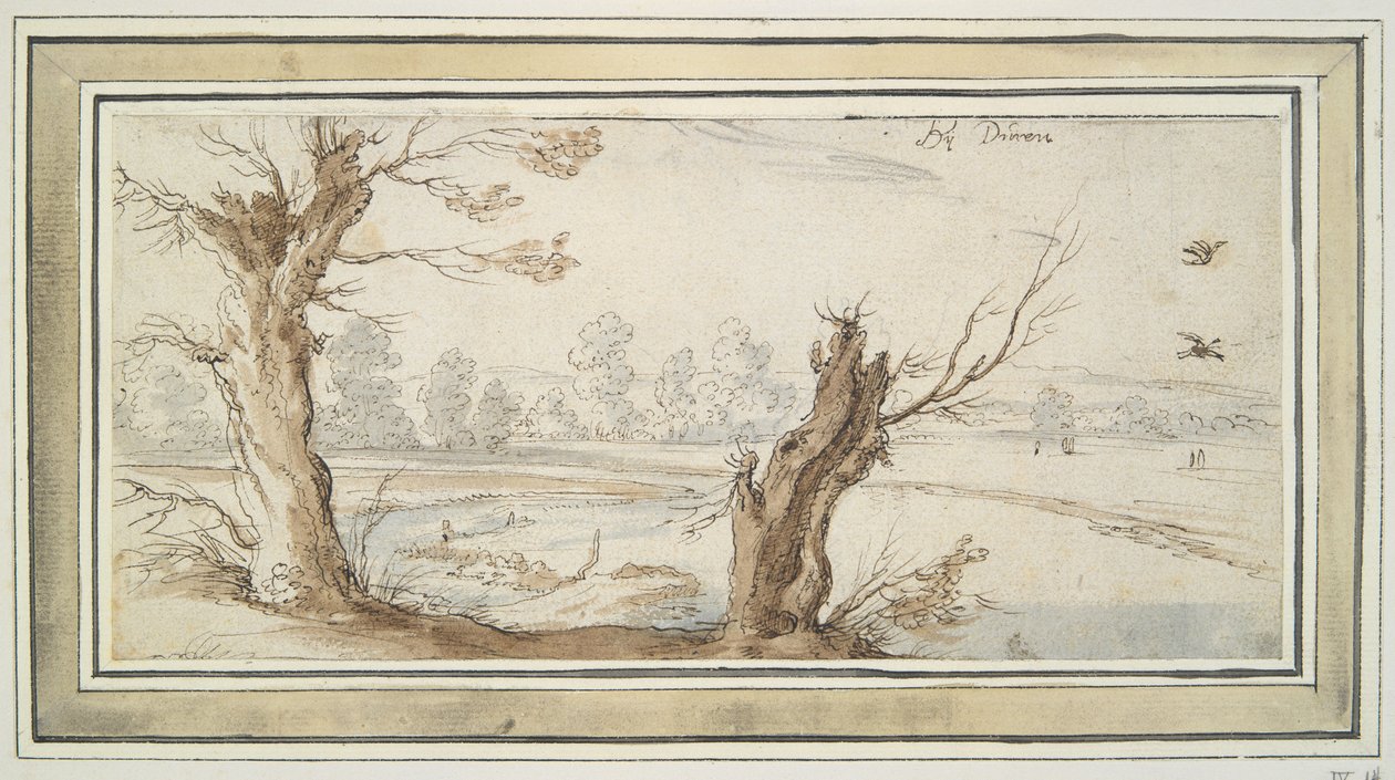 Willows on the River Rur by Wenceslaus Hollar
