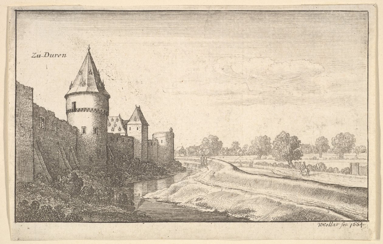 To Düren, from "European Views" by Wenceslaus Hollar