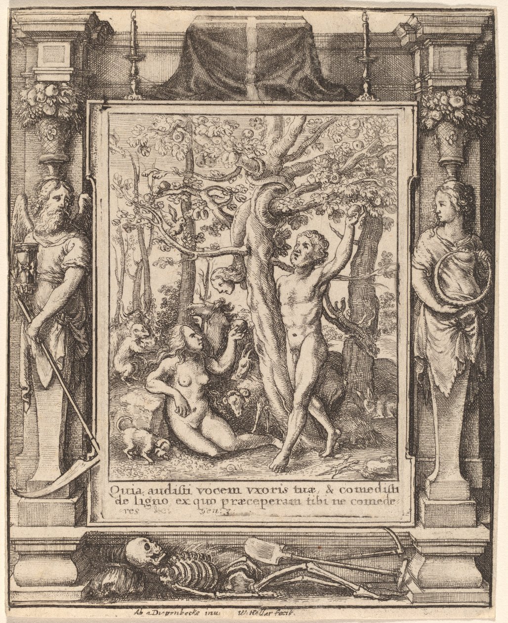 Garden of Eden by Wenceslaus Hollar after Hans Holbein the Younger after Abraham van Diepenbeeck