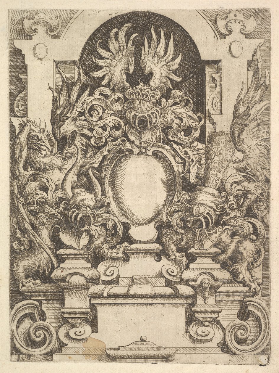 Design for a Cartouche, Plate from Dietterlin