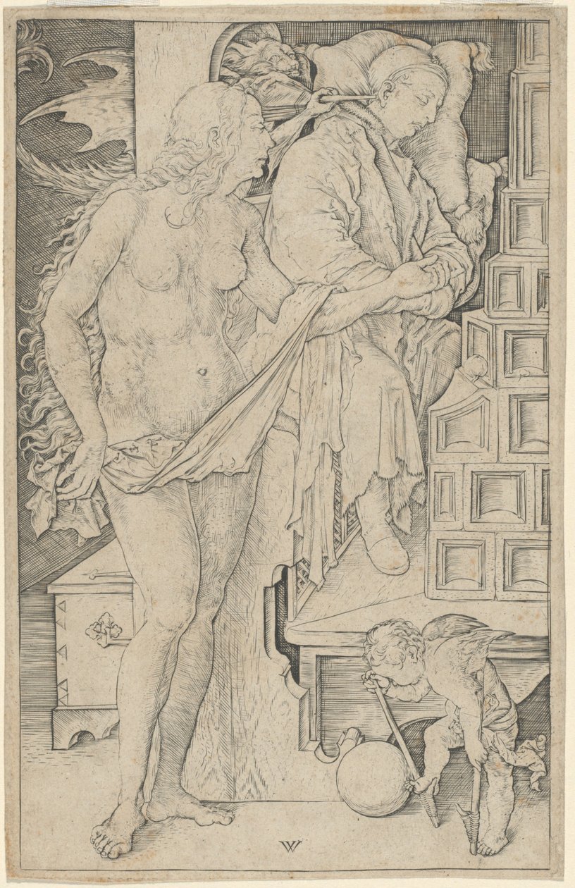 The Dream of the Doctor by Wenzel von Olmutz, after Albrecht Dürer